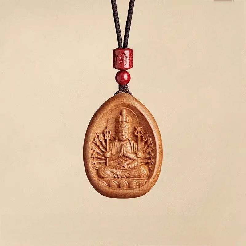 Feng Shui Peach Wood Necklace. - Fortunechange