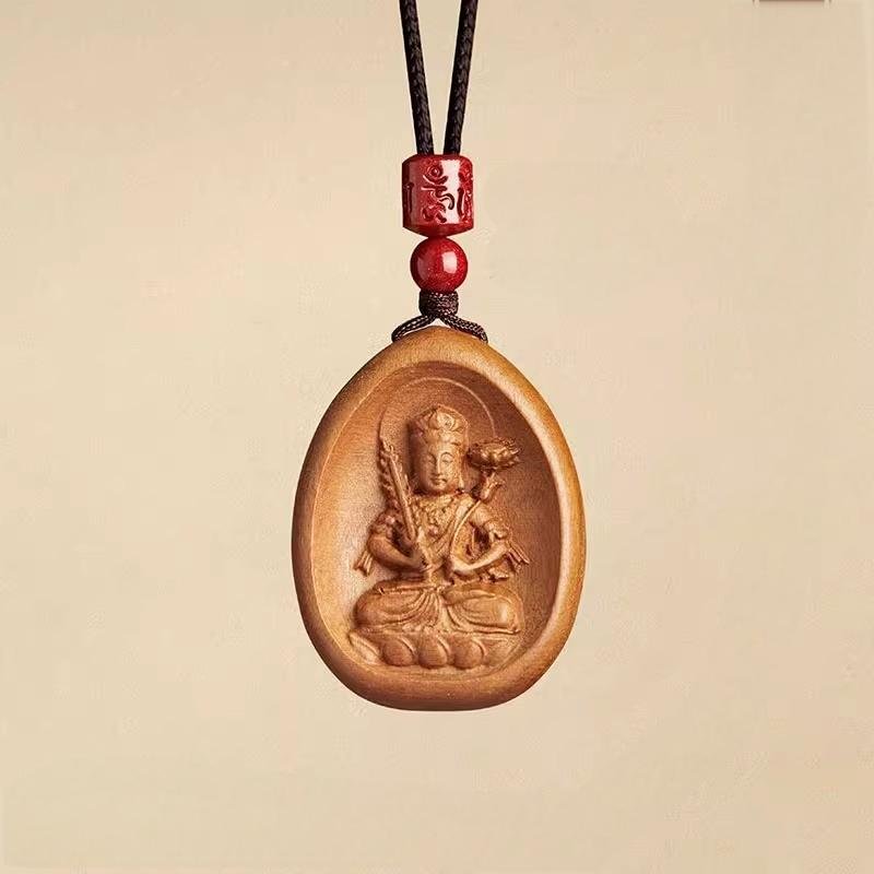 Feng Shui Peach Wood Necklace. - Fortunechange