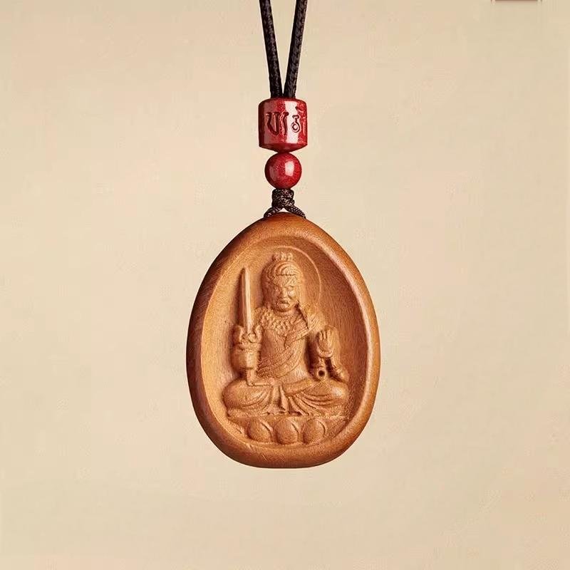 Feng Shui Peach Wood Necklace. - Fortunechange