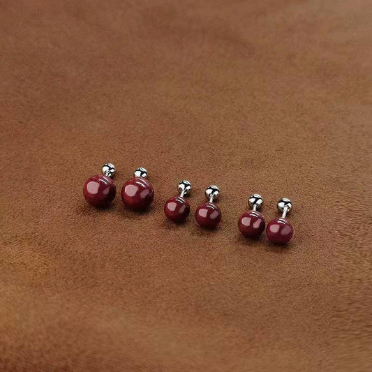 Feng Shui Cinnabar earrings。 - Fortunechange