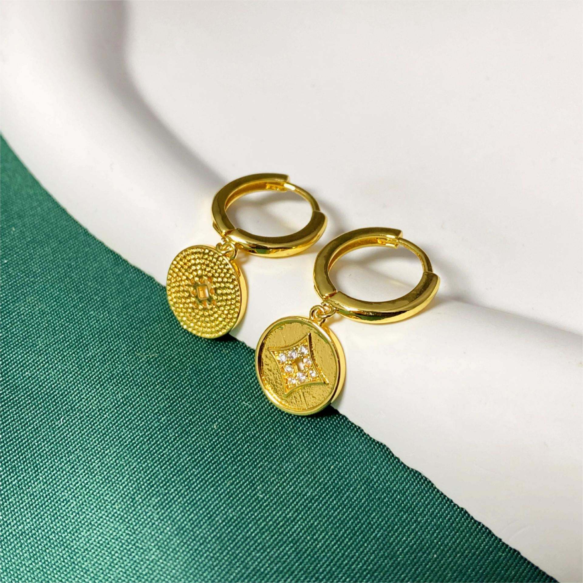 Feng Shui Copper Coin Earrings. - Fortunechange