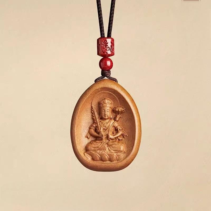 Feng Shui Peach Wood Necklace. - Fortunechange